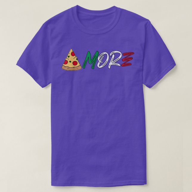 T-shirt Fast Food Pizza Italienne Slice Amore Italie Love  (Design devant)