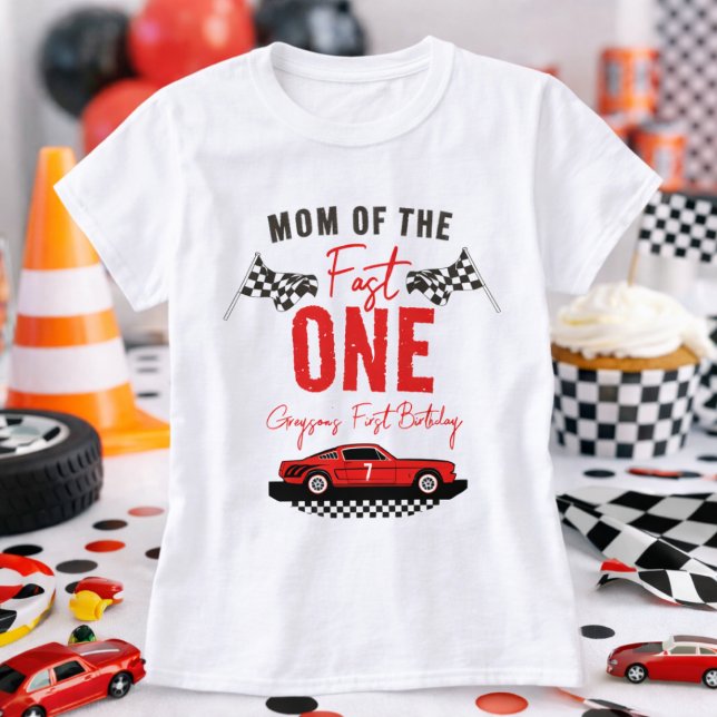 T-shirt Fast One Race Car Boy 1ère fête d'anniversaire (Fast One Race Car Boy 1st Birthday Party shirt)