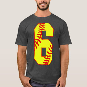 T-shirt Fastpitball Softball Numéro 6 6 Softball Jersey Un