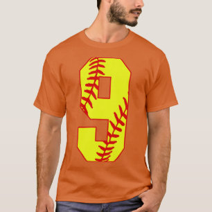 T-shirt Fastpitball Softball Numéro 9 9 Softball Jersey Un