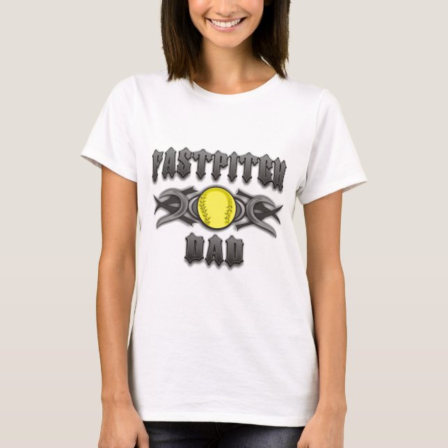 T-shirt Fastpitball Softball Papa Tribal (Devant)