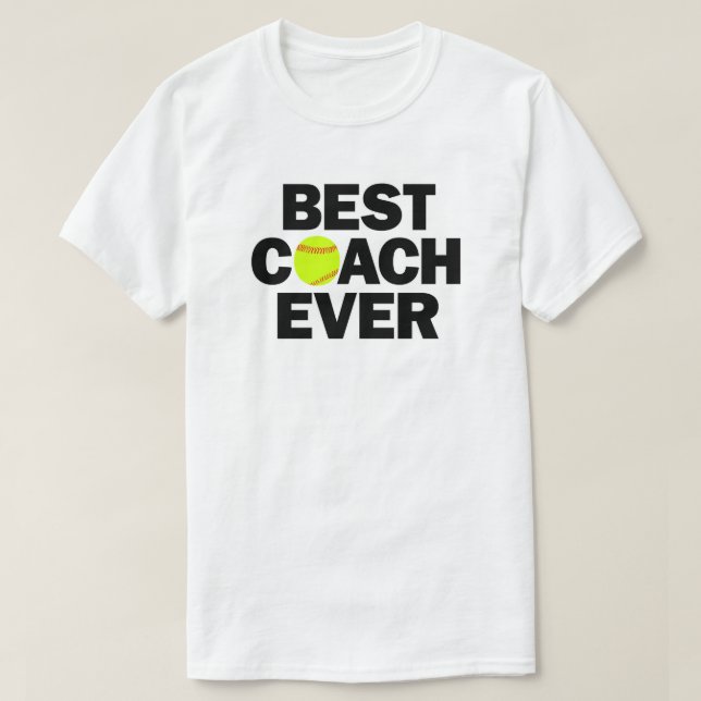 T-shirt Fastpitch Softball Best Coach Ever Hommes (Design devant)