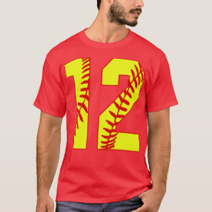 T-shirt Fastpitch Softball Numéro 12 12 Softball Jersey U