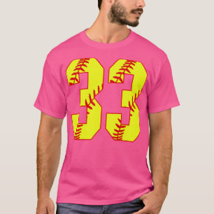T-shirt Fastpitch Softball Numéro 33 33 Softball Jersey U