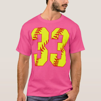 T-shirt Fastpitch Softball Numéro 33 33 Softball Jersey U