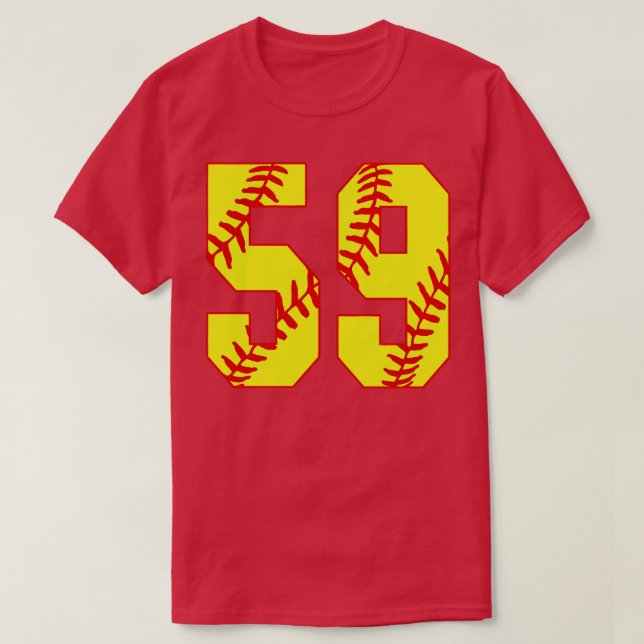 T-shirt Fastpitch Softball Numéro 59 59 Softball Jersey U (Design devant)