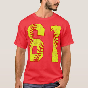 T-shirt Fastpitch Softball Numéro 61 61 Softball Jersey U