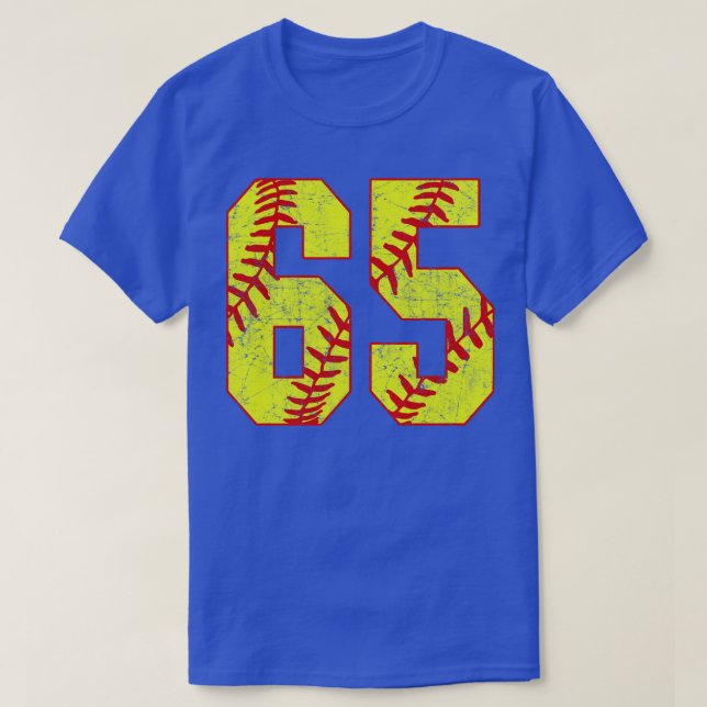 T-shirt Fastpitch Softball Numéro 65 65 Softball Shirt Jer (Design devant)