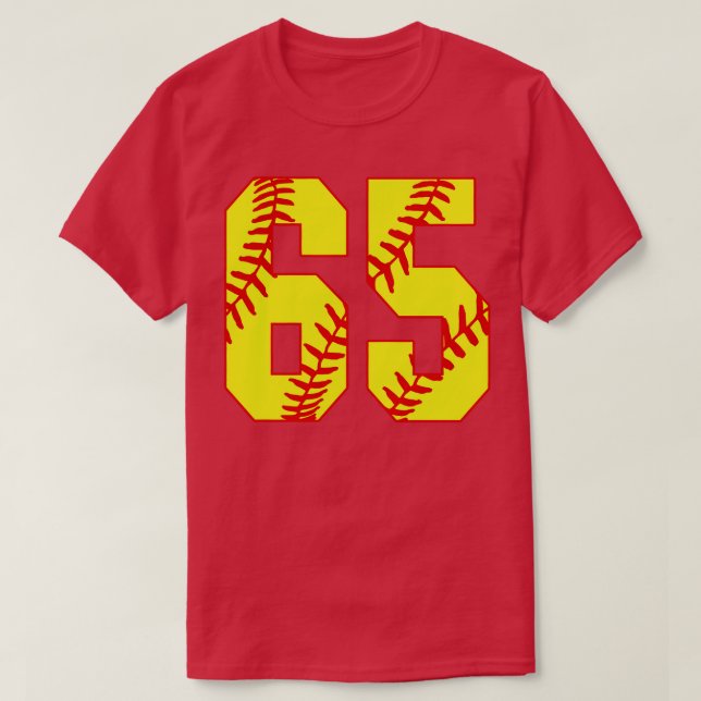 T-shirt Fastpitch Softball Numéro 65 65 Softball Shirt Jer (Design devant)