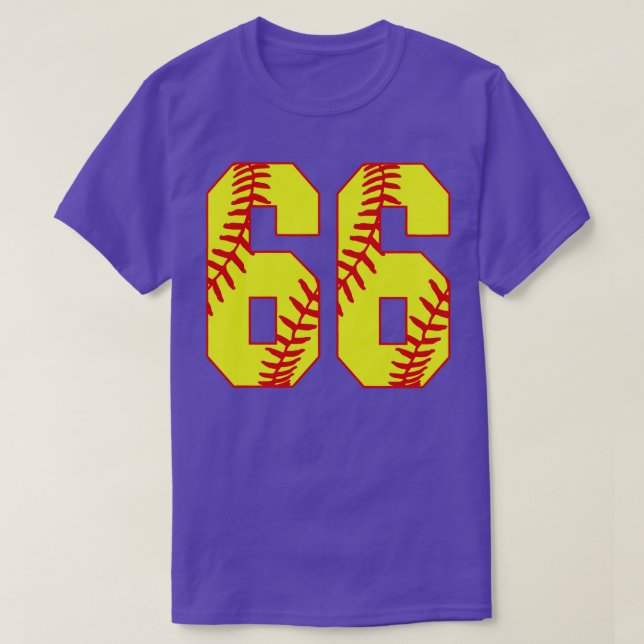 T-shirt Fastpitch Softball Numéro 66 66 Softball Shirt Jer (Design devant)
