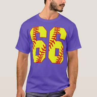 T-shirt Fastpitch Softball Numéro 66 66 Softball Shirt Jer