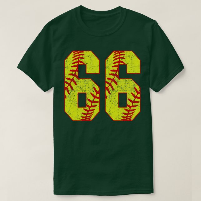 T-shirt Fastpitch Softball Numéro 66 66 Softball Shirt Jer (Design devant)
