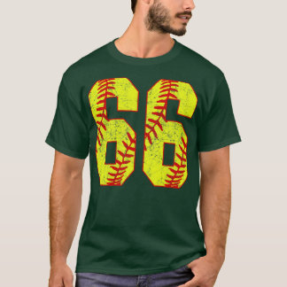 T-shirt Fastpitch Softball Numéro 66 66 Softball Shirt Jer