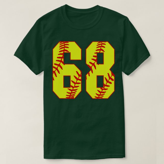 T-shirt Fastpitch Softball Numéro 68 68 Softball Shirt Jer (Design devant)