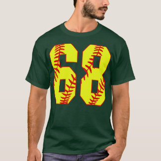 T-shirt Fastpitch Softball Numéro 68 68 Softball Shirt Jer