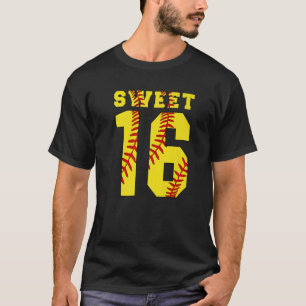 T-shirt Fastpitch Softball Sweet Sixn 16E Anniversaire Swe