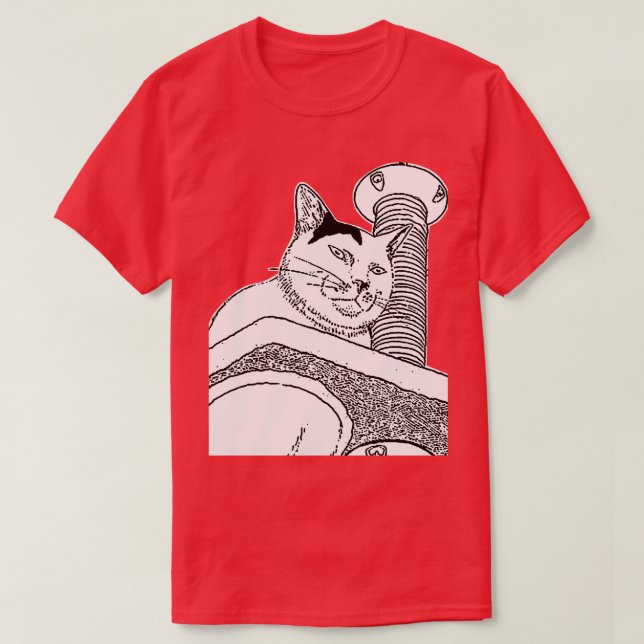 T-shirt Fat Cat Drôle Expression (Design devant)