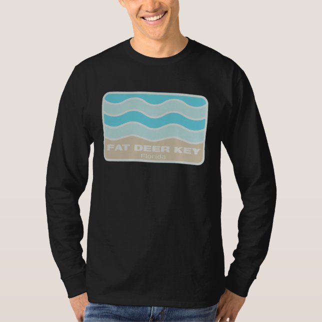 T-shirt Fat Deer Key Florida Retro FL Waves Beach Souvenir (Devant)