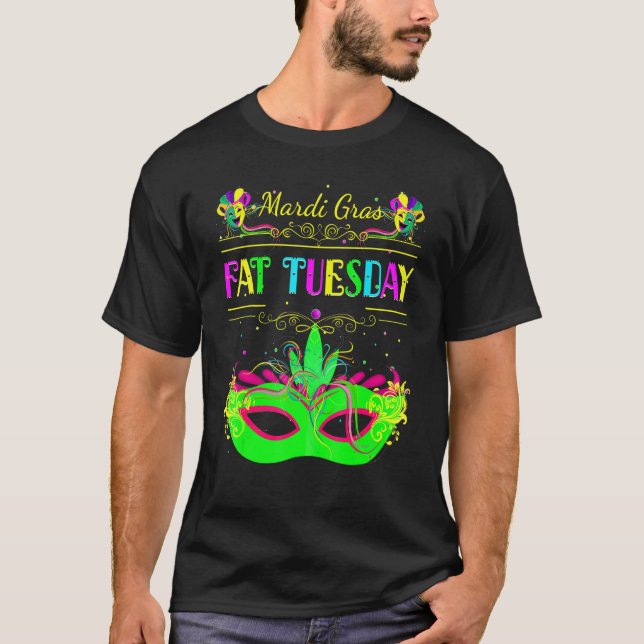 T-shirt Fat Tuesday Mardi Gras Mardi Gras Mask Mardi Gras (Devant)