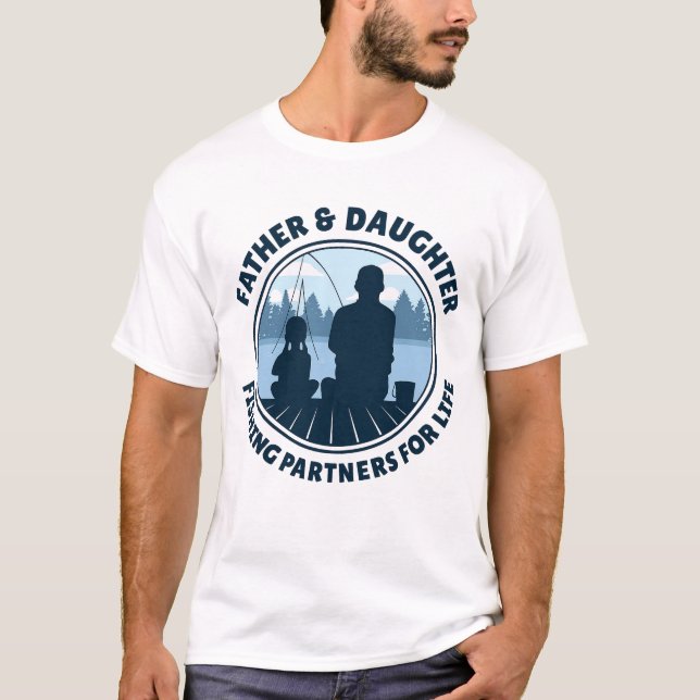 T-shirt Father and Daughter Fishing Shirt – Fishing Partne (Devant)