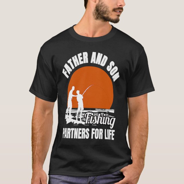T-shirt Father and son fishing partners for life dad (Devant)