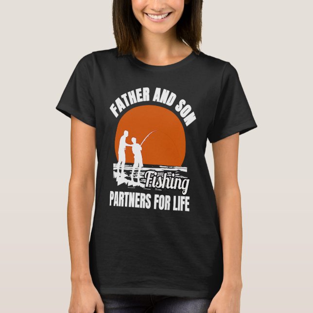 T-shirt Father and son fishing partners for life dad (Devant)