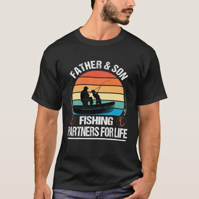 T-shirt Father And Son Fishing Partners For Life Father s  (Devant)