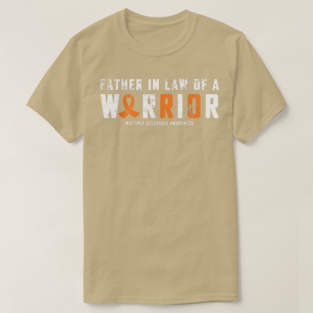 T-shirt Father In Law of a Warrior Multiple Sclerosis Awar (Design devant)