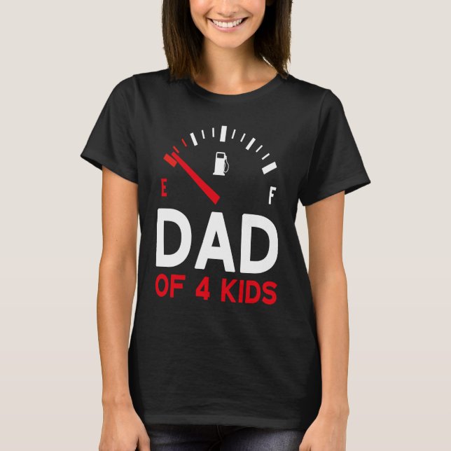 T-shirt Father of 4 children Father's Day Dad (Devant)