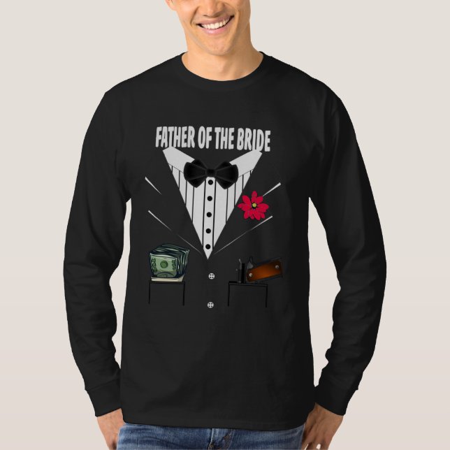 T-shirt Father of the Bride Tuxedo Wedding Sample Group (Devant)