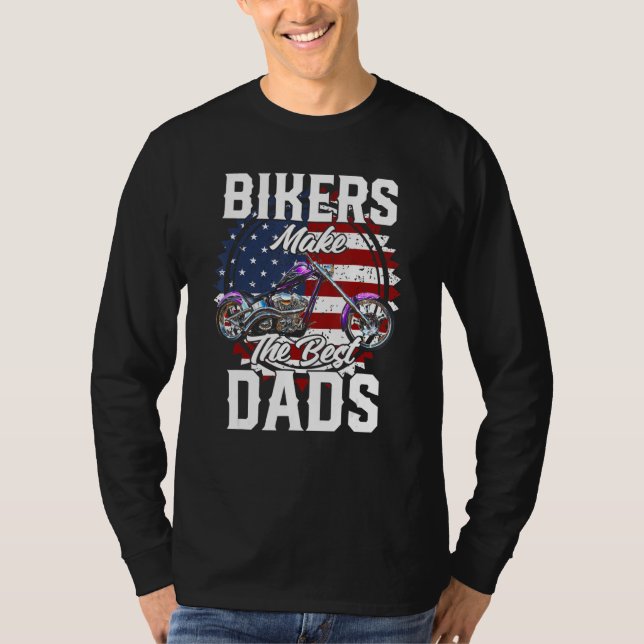 T-shirt Father s Day Biker Purple Chopper Motorcycle (Devant)