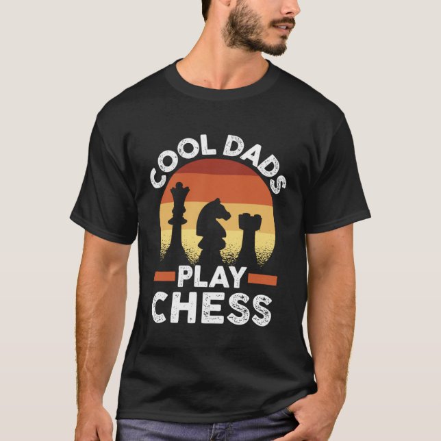 T-shirt Father s Day Chess Player Retro Cool Dads Play Che (Devant)