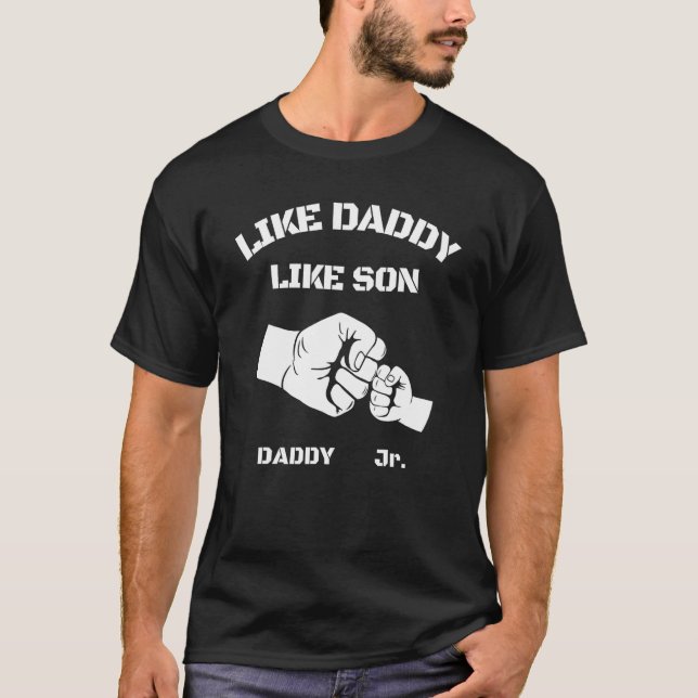 T-shirt Father Son Fist Bump Matching Father s Day Daddy D (Devant)