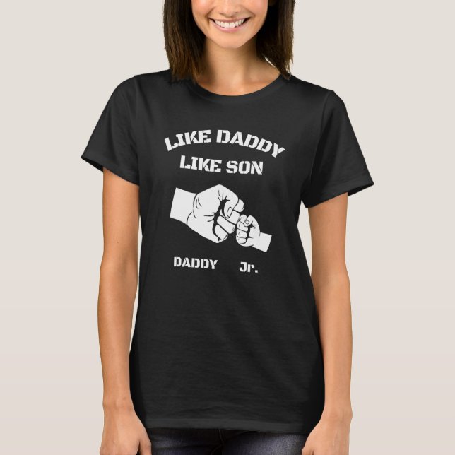 T-shirt Father Son Fist Bump Matching Father s Day Daddy D (Devant)