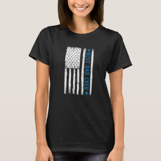 T-shirt Father's Day Best Dad Ever With US American Flag