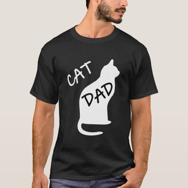 T-shirt Fathers Day Cat Dad (Devant)