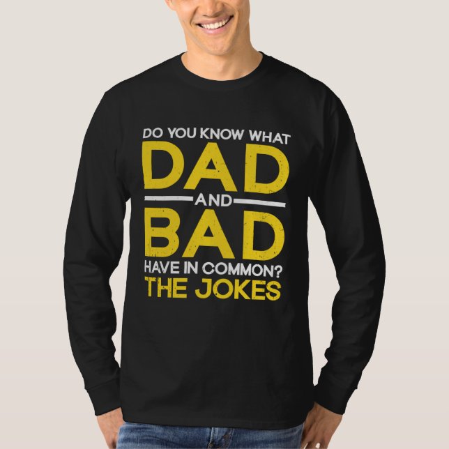 T-shirt Fathers Day  Dad And Bad Common The Jokes Dad Joke (Devant)