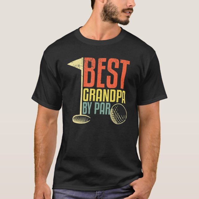 T-shirt Father's Day  For Golf  Best Grandpa By Par (Devant)