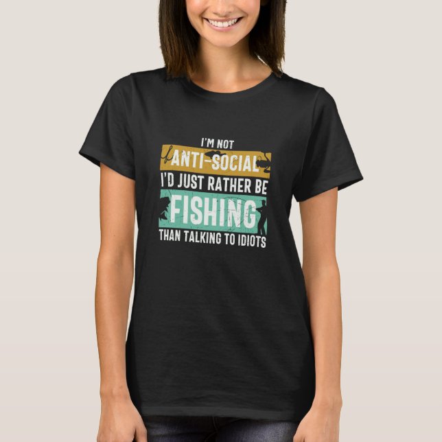T-shirt Father's Day I'd Rather Be Fishing Fisherman (Devant)