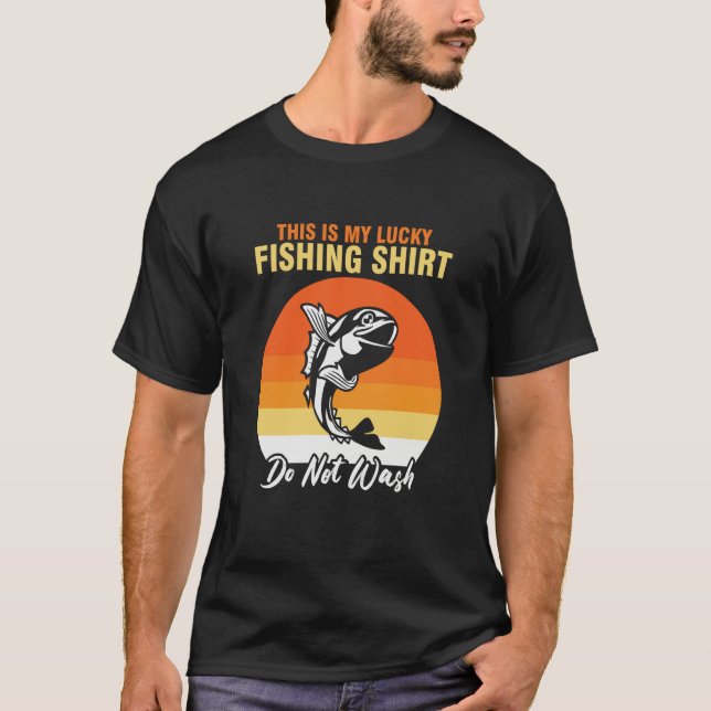 T-shirt Father's Day Lucky Fishing Fisherman Rod  1 (Devant)
