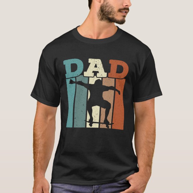 T-shirt Fathers Day Papa Best Dad Ever Fatherhood Skater D (Devant)
