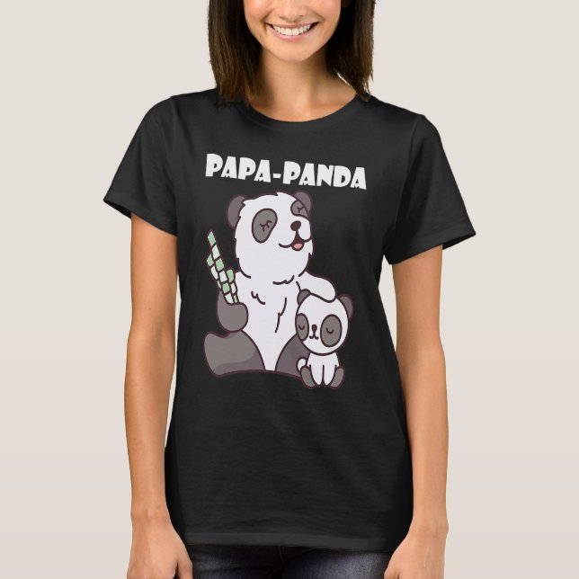 T-shirt Father's Day  Papa Panda  1 (Devant)