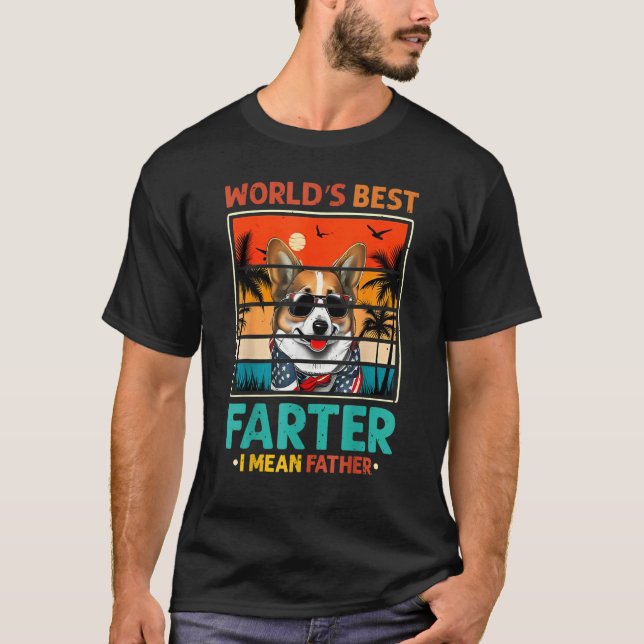 T-shirt Father's Day Retro Dad World's Best Farter I Mean  (Devant)