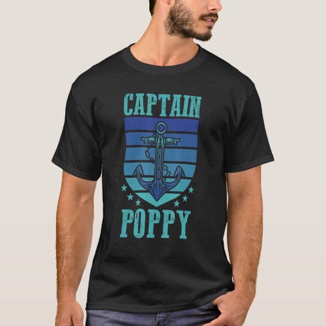 T-shirt Father's Day  Seafarer Daddy  Boater Papa  Captain (Devant)