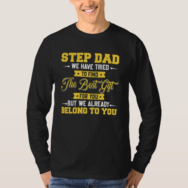 T-shirt Fathers Day Stepdad from Stepdaughter Stepson (Devant)