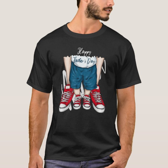 T-shirt Fathers Son Legs Dad And Son's Feet Footprint ON B (Devant)