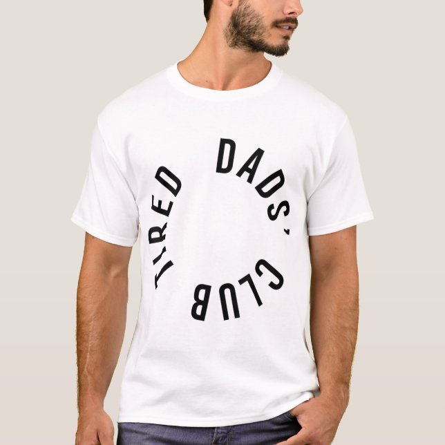 T-shirt Fatigué Dads Club Nouveau Papa Nouveaux Parents Bé (Devant)
