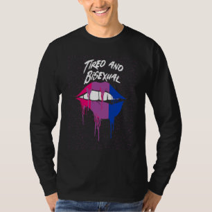 T-shirt Fatigué et Bisexuel Bi LGBTQ Bi Fierté LGBT Égalit