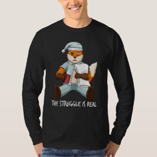 T-shirt Fatigué Lazy Fox La Lutte Est Réelle Sortir De