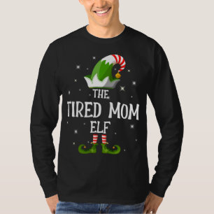 T-shirt Fatigué Maman Elf Famille d'appariement Groupe Noë